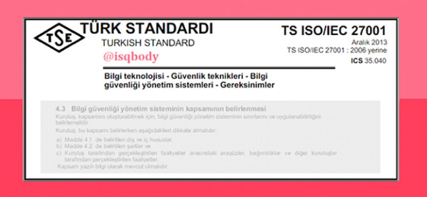 ISO 27001 sertifikası